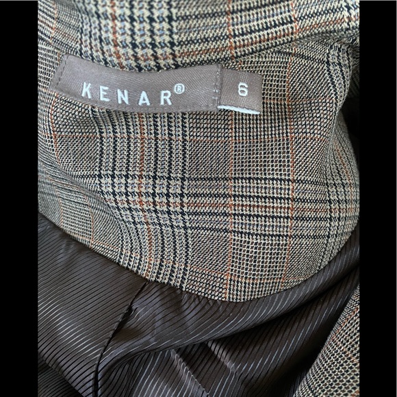 🦋KENAR PLAID ELBOW PATCH SHORT SUIT BLAZER 🦋 - Picture 6 of 9